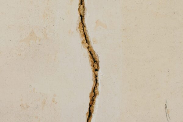 A crack in the ground